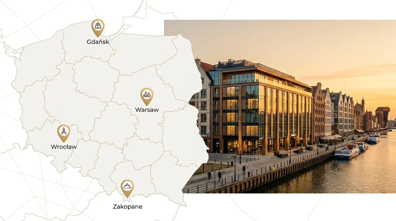 Nowoczesny hotel w Polsce symbolizujący nowe otwarcia hotelowe w 2026 roku